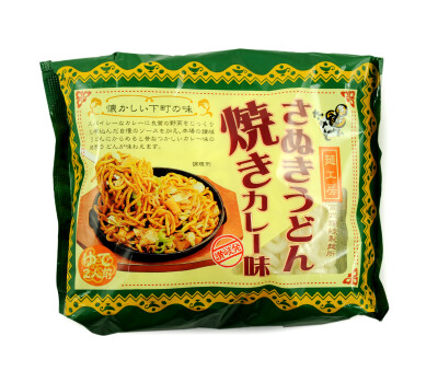 日本原装进口零食品 宫武 咖喱味乌冬烩面2包装 400g