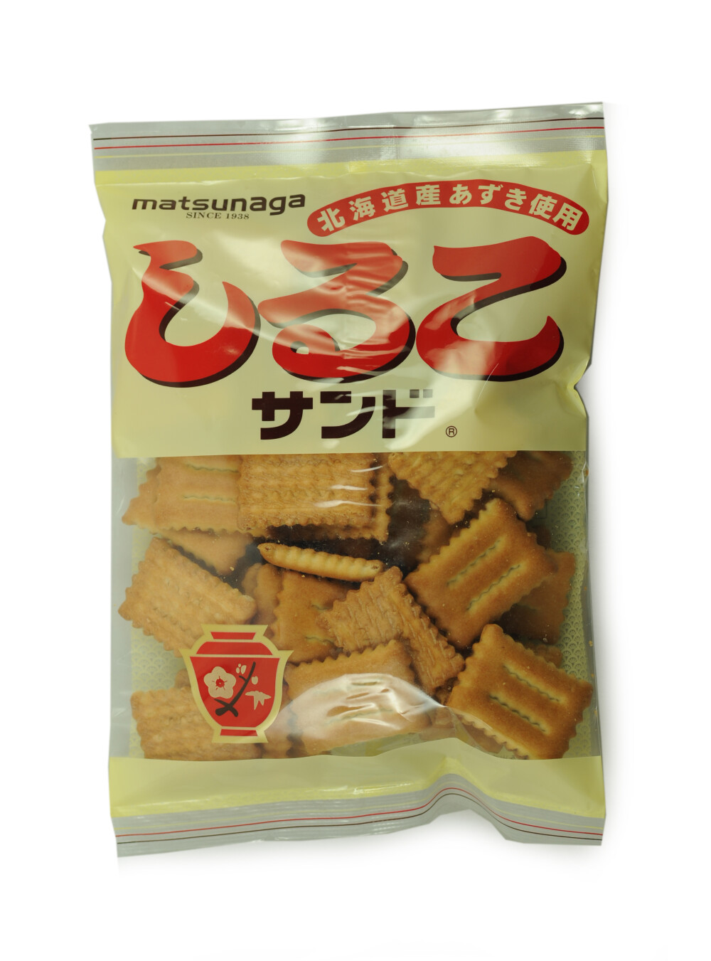 日本原装进口零食品松永红豆饼干220g