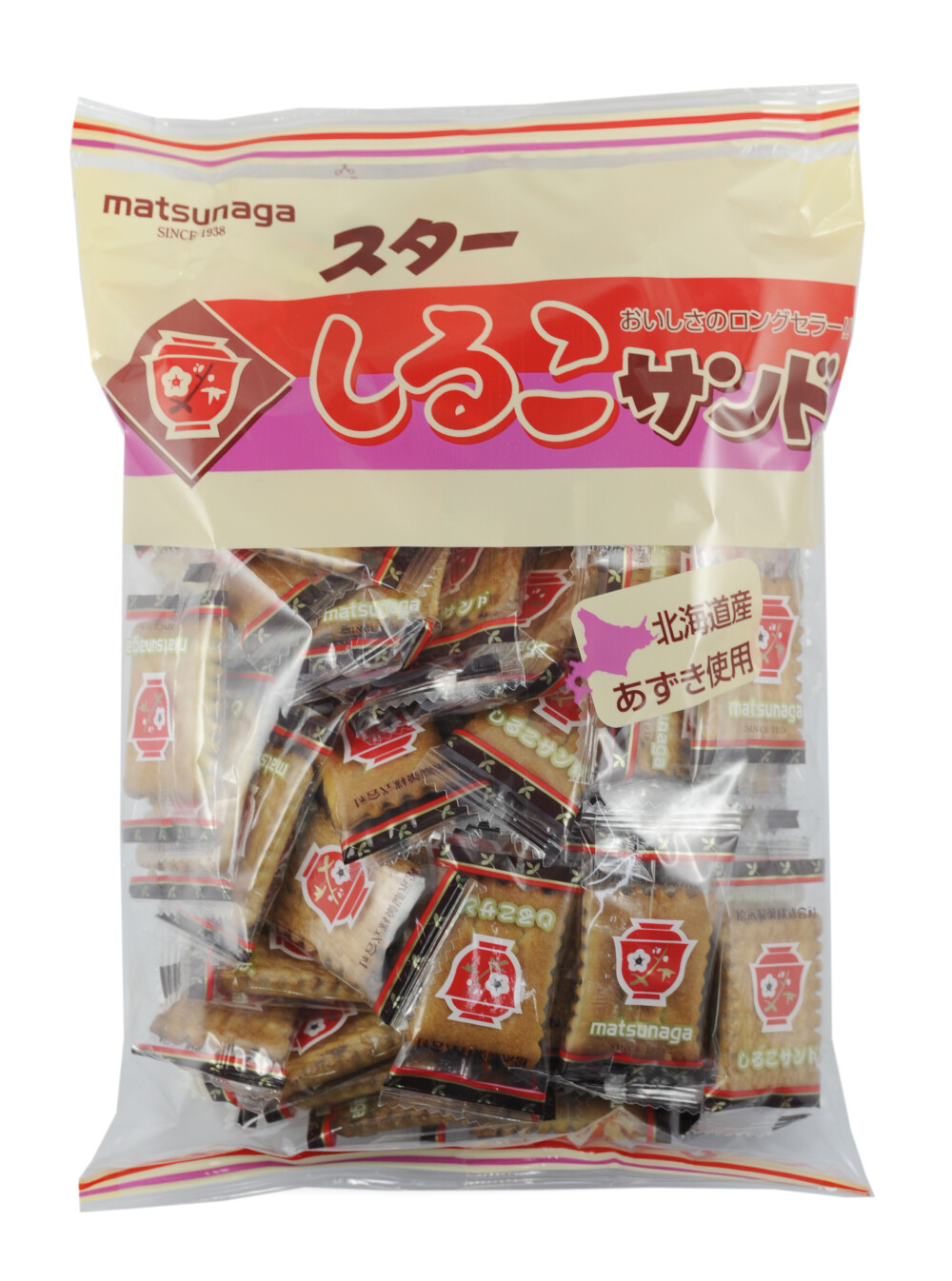 日本原装进口零食品 松永 北海道红豆饼干 225g 洋风食材精选