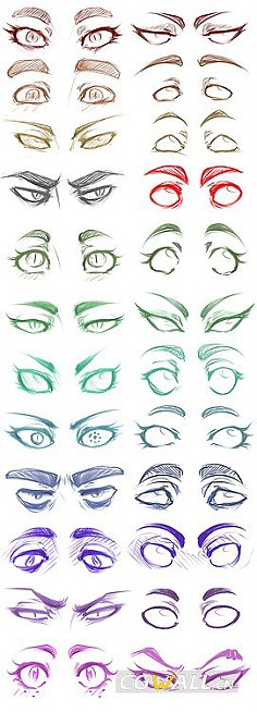 五官_动漫表情眼睛的24种画法