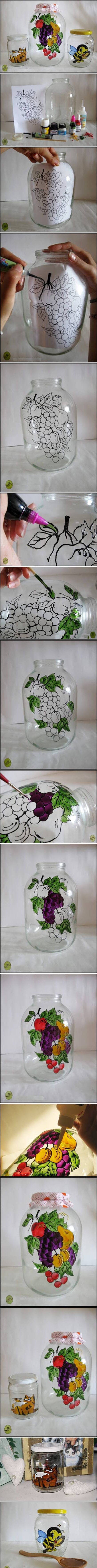 How to decorate your jars with paint