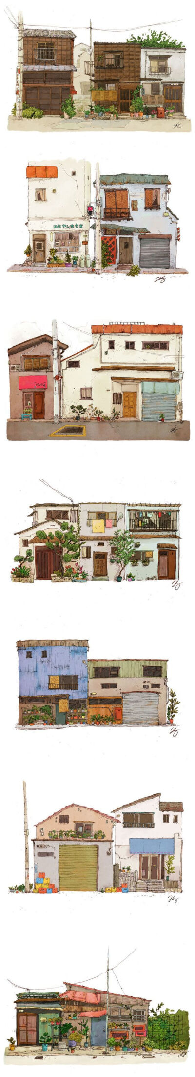 gorgeous house illustrations