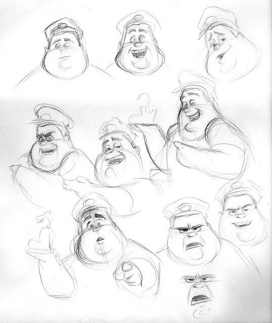 Pose explorations for the Captain taunting Auto in &amp;quot;WALL-E&amp;quot;. ✤ ||