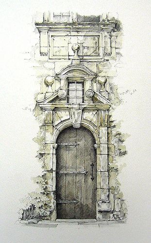 Awesome travel sketches - Grezels, Lot, France