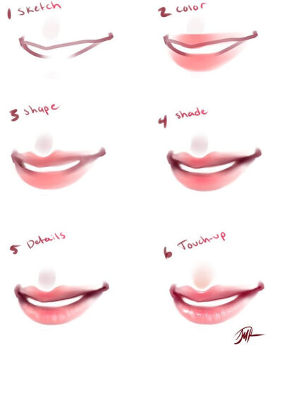 TUTORIAL - Lips ver2 by maryfraser on deviantART