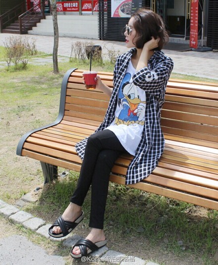 #格子衬衫&amp;amp;单鞋