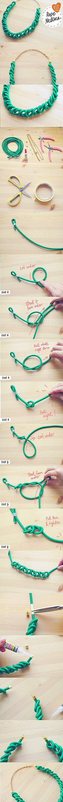 diy rope necklace