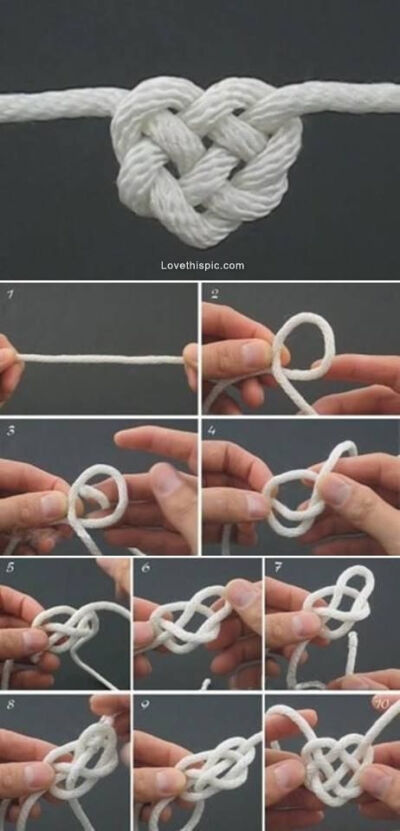 DIY Heart Knot diy crafts craft ideas easy crafts diy ideas diy crafts easy diy diy heart craft heart