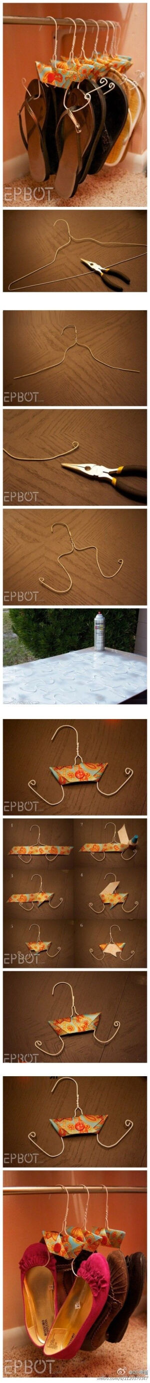 Turn Clothes Hangers Into Shoe Hangers | 31 Insanely Easy And Clever DIY Projects