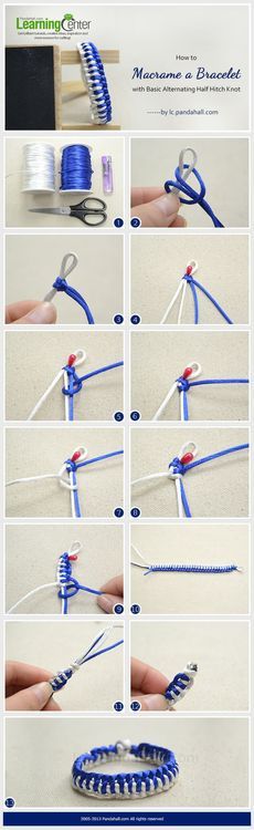 PandaHall Beads Jewelry Blog — Jewelry Making Tutorial-Macrame a Bracelet with Basic Alternating Half Hitch Knot