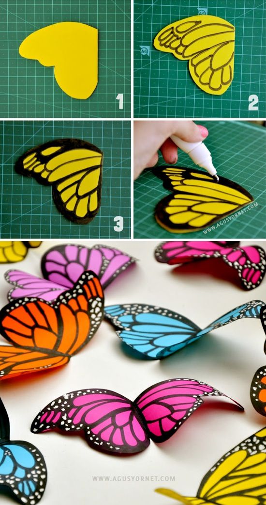 DIY Paper Butterflies | Craft By Photo #papercrafts #DIY