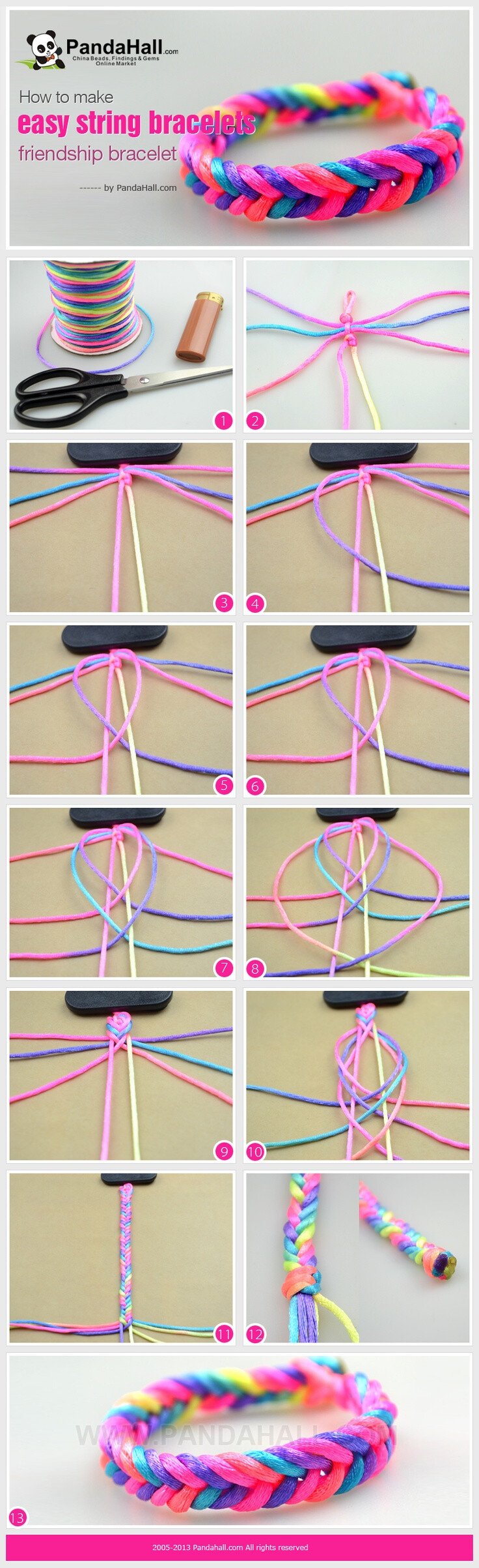 DIY Easy string bracelet