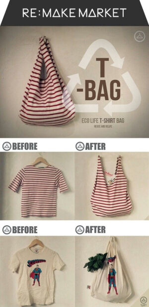 Upcycle fav tees = cool tote!