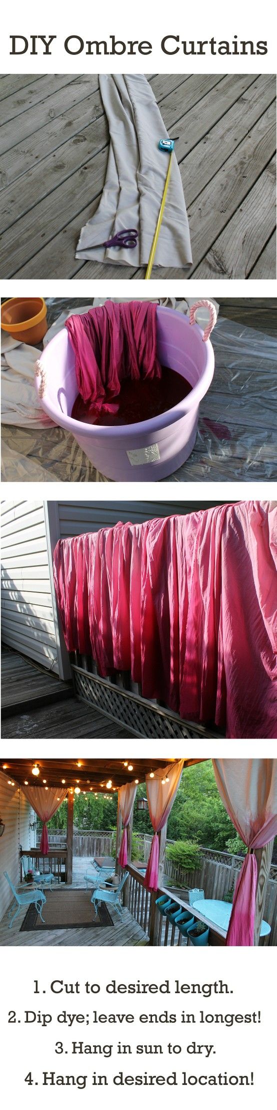 I like the idea of the curtains under the deck