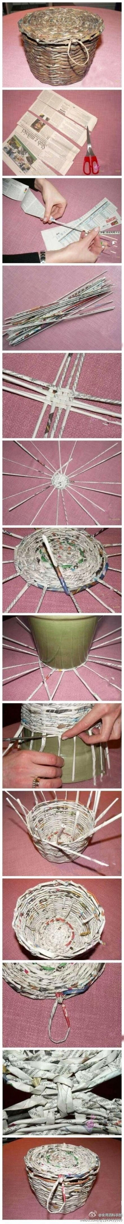 DIY Newspaper Basket