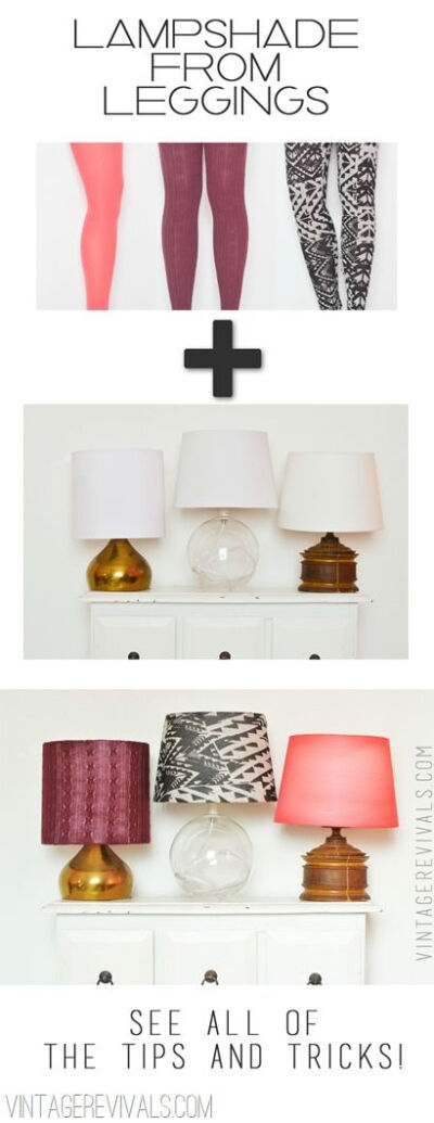 How To Cover A Lampshade with Leggings
