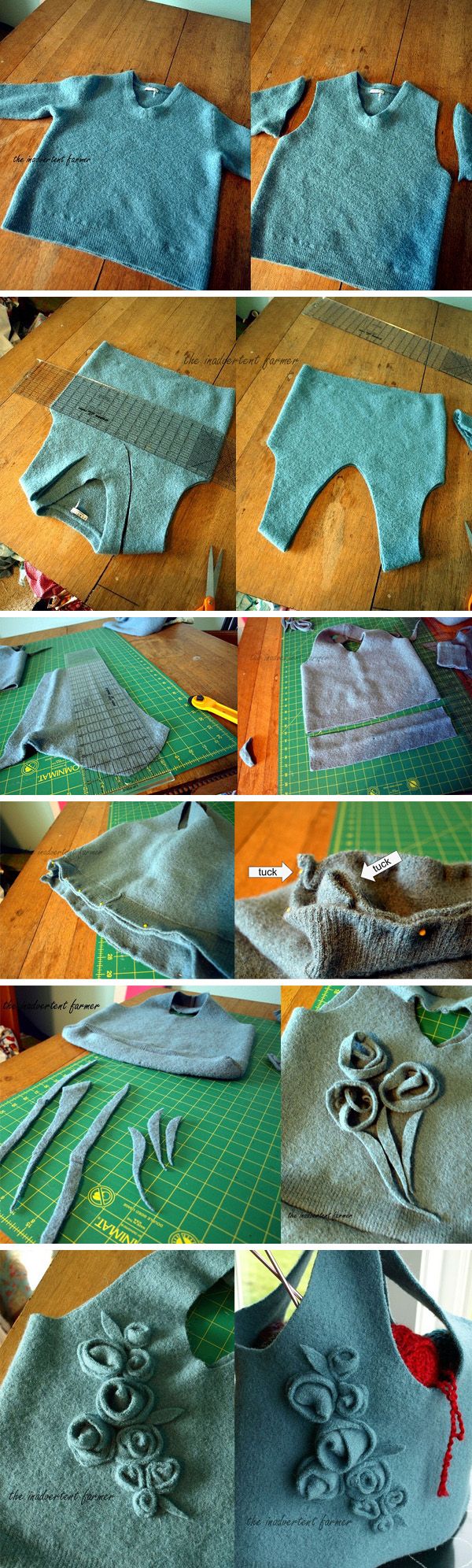 A felted bag without the felting. Great recycling project!