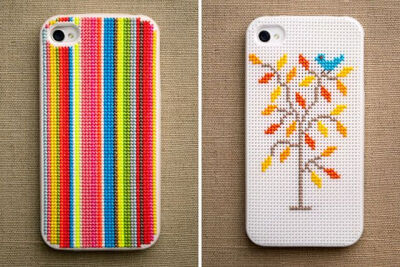 How to Make a DIY Phone Case - 20 Creative Ideas - Get a cross stitch kit to make a Cross Stitch Case.