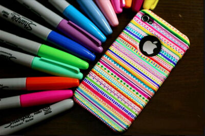 How to Make a DIY Phone Case - 20 Creative Ideas | Show your true colors with a Sharpie Tribal Print