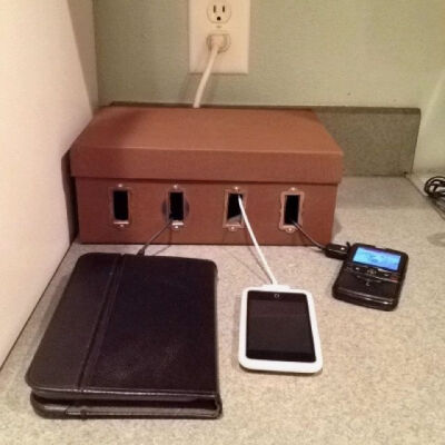 DIY Charging Station Made from a Shoe Box | DIY for Life