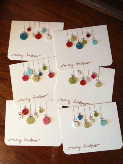 button christmas cards