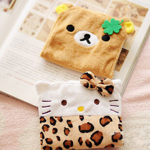 韩版女生卡通可爱豹纹凯帝猫小小熊卫生棉护垫收纳包