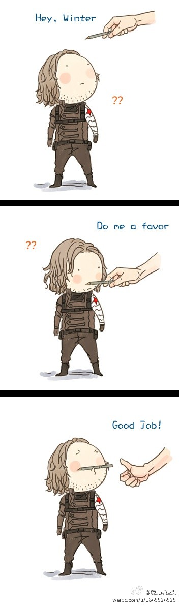 我脑子里到底在想啥。。。_(:з」∠)_。。。Bucky 对不起（撅嘴是因为看了爸爸去哪儿_(:з」∠)_）