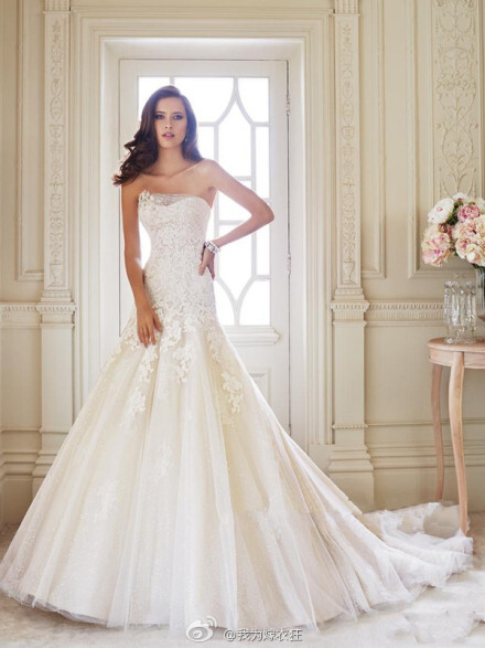 Sophia Tolli 2014秋冬婚纱，创新工艺定制礼服，柔美浪漫中保有传统新娘礼服的梦幻。