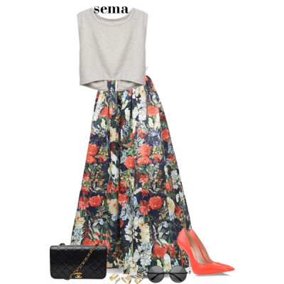 A fashion look from July 2014 featuring Alice + Olivia skirts, Chanel shoulder bags and ASOS rings. Browse and shop related looks.