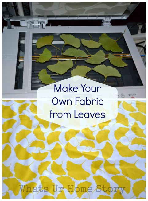 Make you own fabric using leaves as template. Step by step Tutorial at www.whatsurhomestory.com