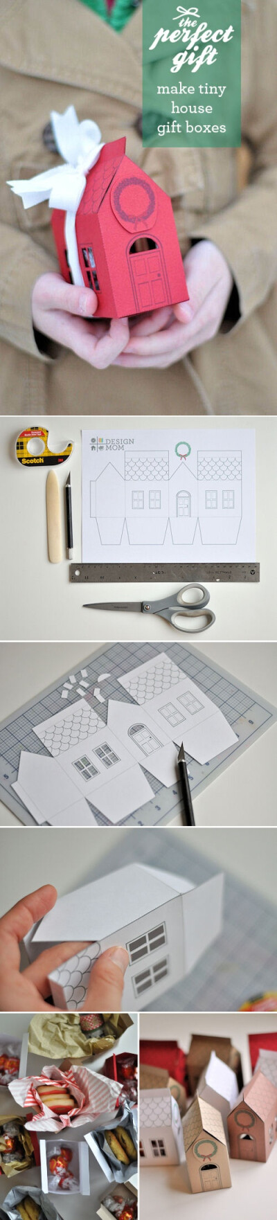 House Gift Box - free printable template download - from Design Mom