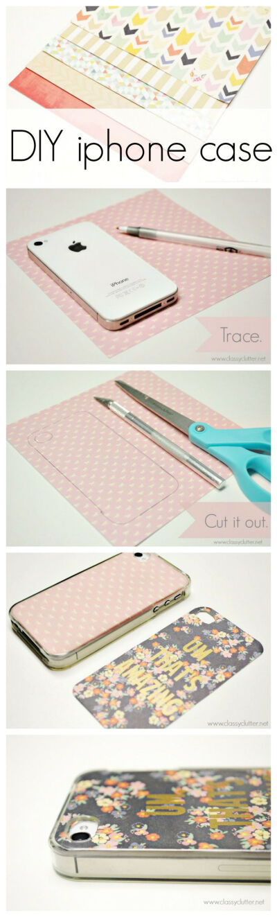 DIY iphone case - this would be such a cute, inexpensive gift!