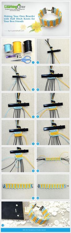 Making Your Own Macrame Bracelet with Half Hitch Knots for Your Best Friends