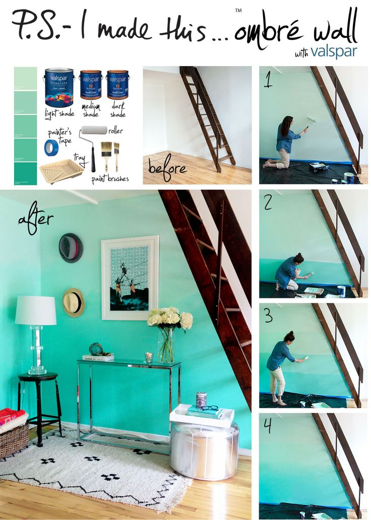 P.S.- I made this... Ombre Wall #DIY #PSIMADETHIS #LOVEYOURCOLOR