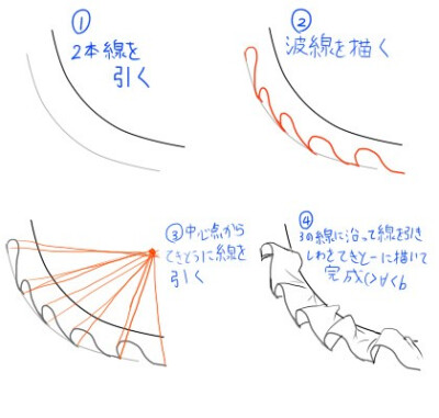 绘画 手绘 教程 动漫 “Qianxi丶【裙子褶皱】