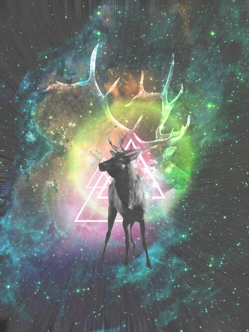 Cerf,Hipster,Illuminati,Nebula,Rainbow,Space