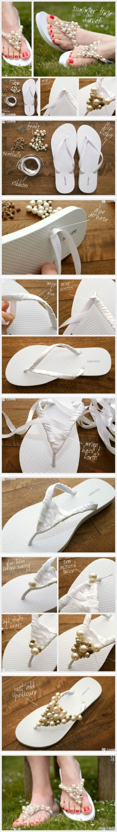 Old Navy flip flop makeover!