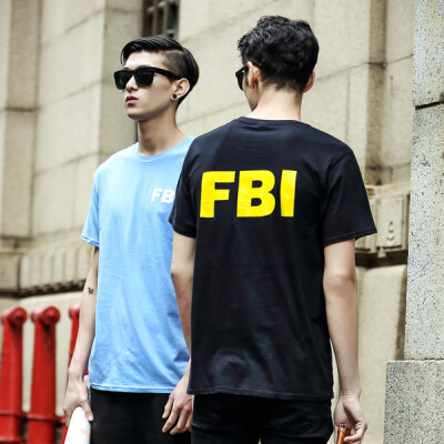 FBI印花X战警短袖T恤