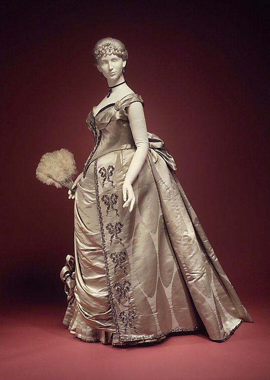 Haute Couture Charles Frederick Worth evening dress ballgown circa from 1888