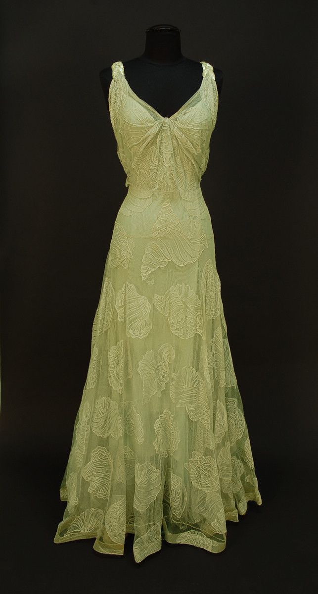 Charles Frederick Worth Haute Couture evening gown from French 1932.