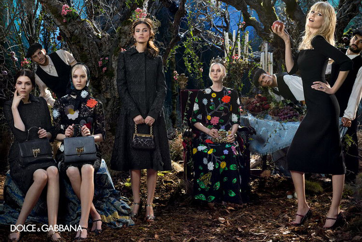 Dolce &amp;amp; Gabbana 2014年秋冬 Claudia Schiffer、Bianca Balti、Kate Bogucharskaia 和 Nastya Sten