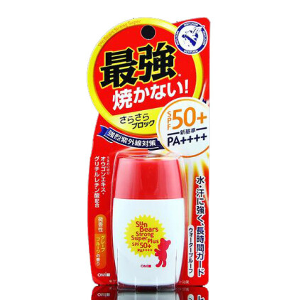 香港代购 日本OMI 近江兄弟小熊防晒霜 防水 红色加强型 SPF50