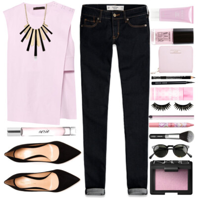 A fashion look from March 2014 featuring Alexander Wang blouses, Abercrombie &amp;amp; Fitch jeans and Gianvito Rossi pumps. Browse and shop related looks.