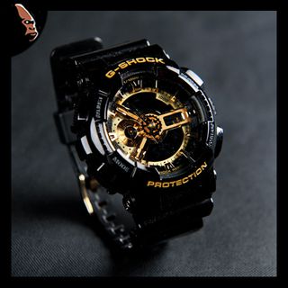 香港代购 Casio卡西欧G-SHOCK 潮流时尚圆型防水男表 GA-110GB-1A的图片