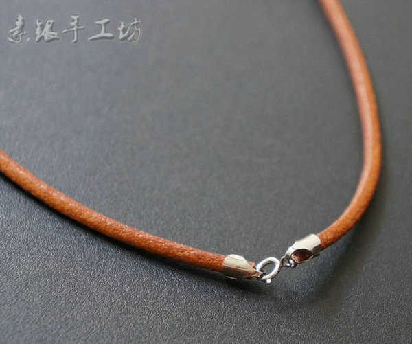 素银手工坊正品品质泰国进口925纯银接头红绳红皮绳40 45厘米