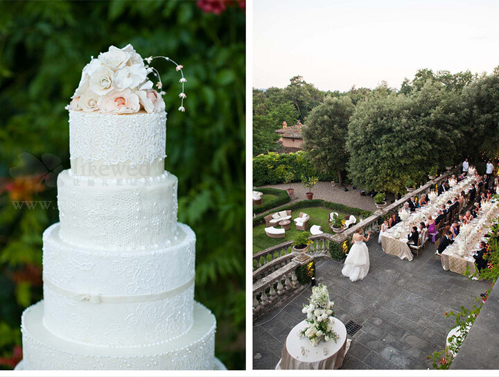 华丽、浪漫的白色户外婚礼