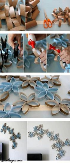 DIY Toilet Paper Rolls Wall Decor Pictures, Photos, and Images for Facebook, Tumblr, Pinterest, and Twitter