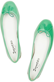 【孔雀美美国代购】翠绿的芭蕾鞋 好美！Repetto