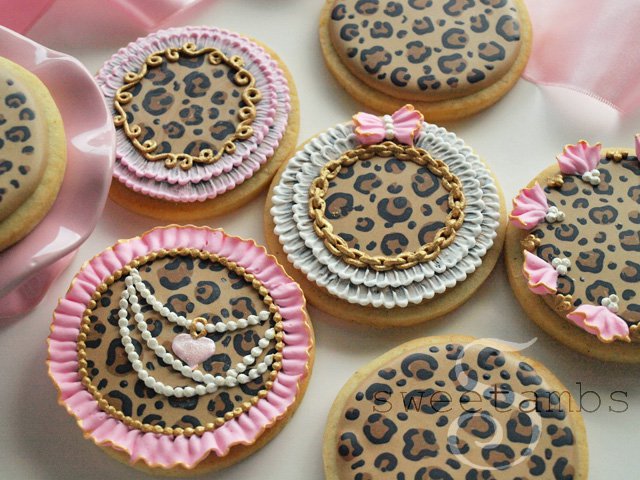 leopard print cookies