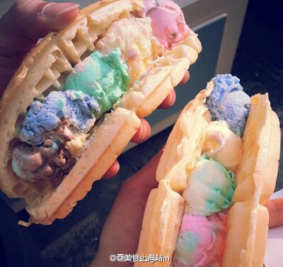 拿在手上吃的Ice Cream Waffle